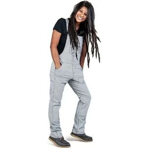 Dovetail Workwear Freshley Overalls Womens 4 Indigo Stripe Hickory Work Bibs NEW